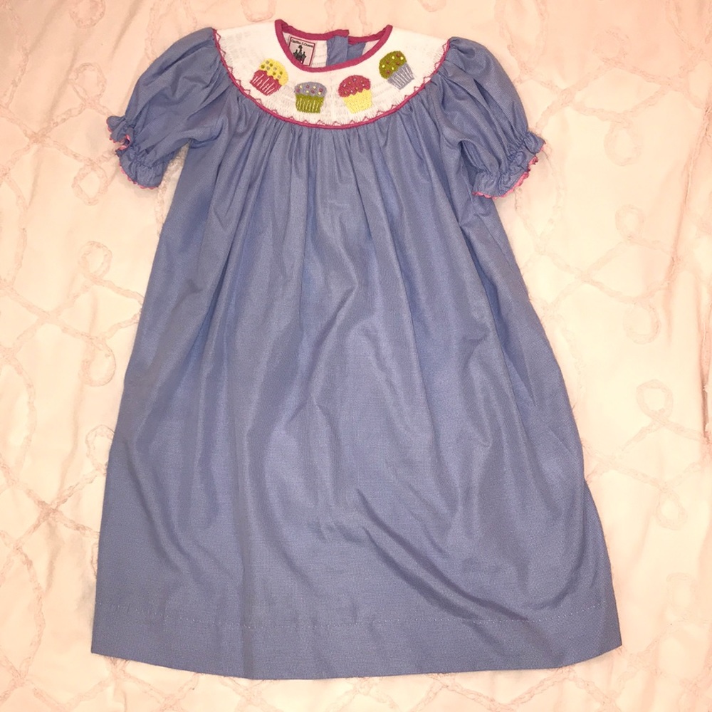 Smocked Birthday Cupcake Dress